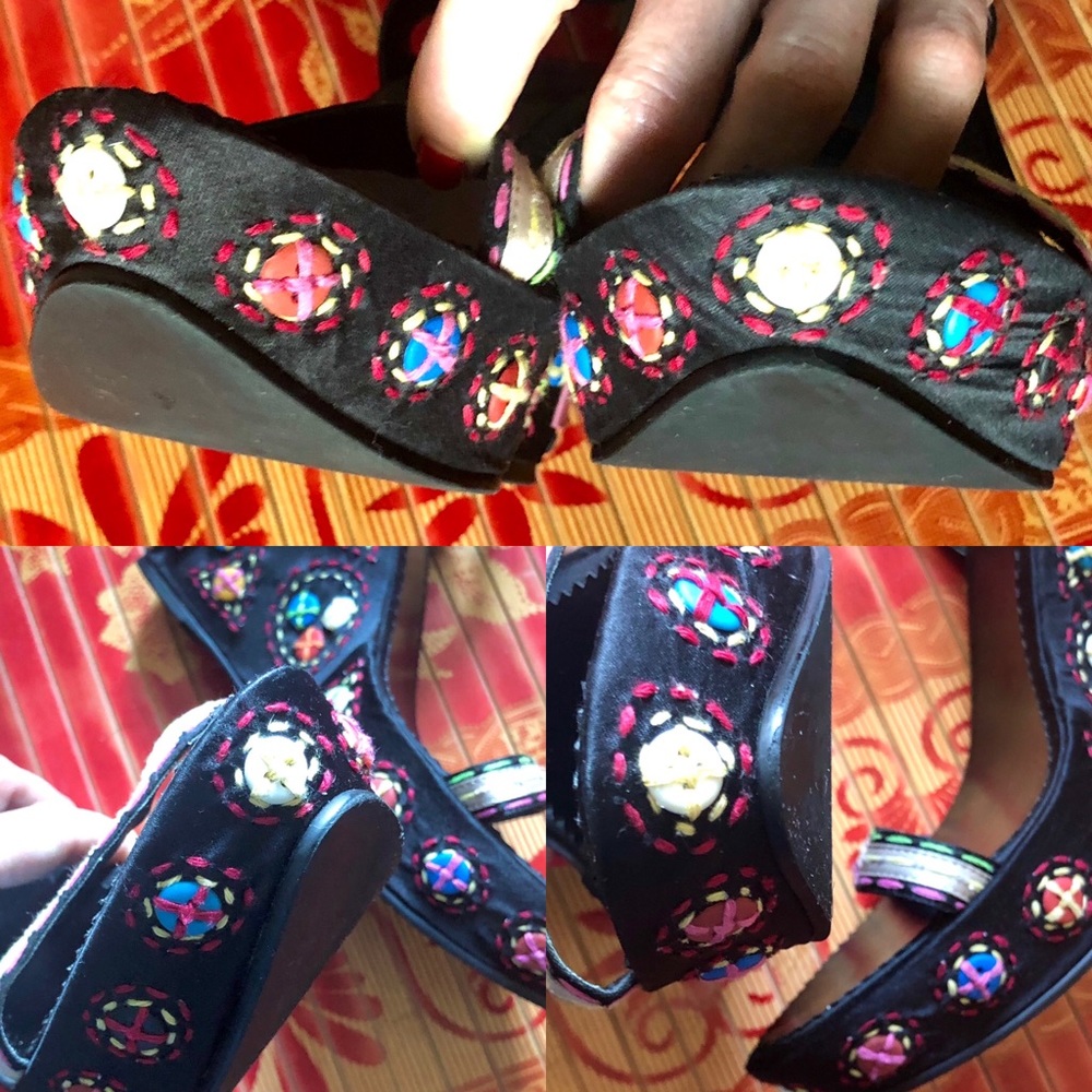 Sam Edelman Platform Button Silky Sandals 9M - Picture 12 of 15
